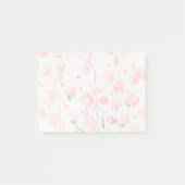 Zachte delicate roze en groene Waterverf Post-it® Notes (Voorkant)