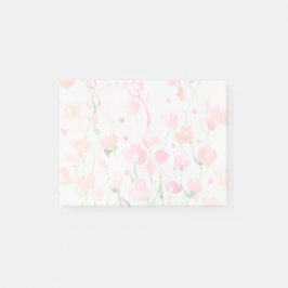 Zachte delicate roze en groene Waterverf Post-it® Notes