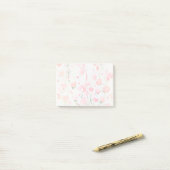 Zachte delicate roze en groene Waterverf Post-it® Notes (Op bureau)