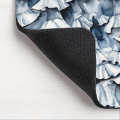Zachte Denim Blauwe Waterverf Plissé's Muismat (Hoek)