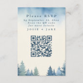 Zachte dennenbomen rsvp qr code informatiekaartje (Voorkant)
