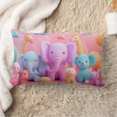 Zachte dieren in pastelkleuren kussen (Deken)