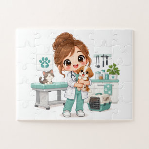 Zachte Dierenarts Zorg Legpuzzel