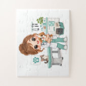 Zachte Dierenarts Zorg Legpuzzel (Verticaal)