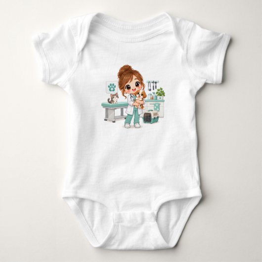 Zachte Dierenarts Zorg Romper (Voorkant)