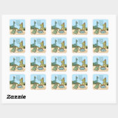 Zachte Dinosaurus Feest Favor Sticker (Vel)