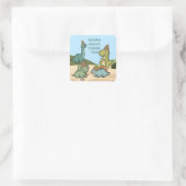 Zachte Dinosaurus Feest Favor Sticker (Tas)