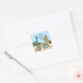 Zachte Dinosaurus Feest Favor Sticker (Envelop)