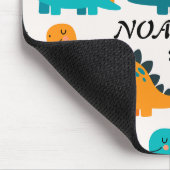 Zachte Dinosaurus Patroon Aangepaste Monogram Naam Muismat (Hoek)