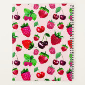 Zachte Dinosaurus Patroon Aangepaste Monogram Naam Planner (Achterkant)
