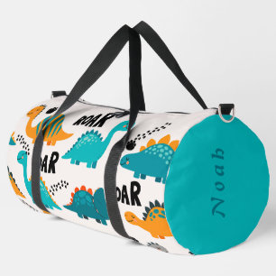 Zachte Dinosaurus Patroon Aangepaste Monogram Naam Plunjezak