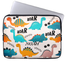 Zachte dinosauruspatroon Aangepaste monogram naam