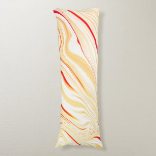 Zachte doek met lichtbeige tonen, rode roze kromme lichaamskussen