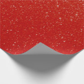 Zachte, donkere rode glitter afdrukken cadeaupapier (Hoek)