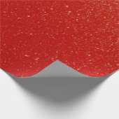 Zachte, donkere rode glitter afdrukken cadeaupapier (Hoek)