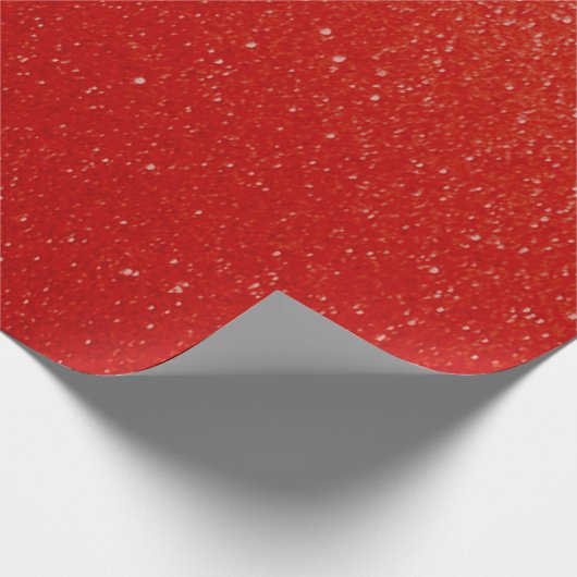 Zachte, donkere rode glitter afdrukken cadeaupapier (Hoek)