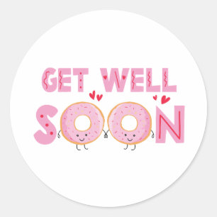 Zachte Donut Beterschap Ronde Sticker