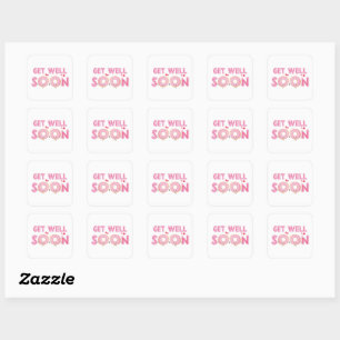 Zachte Donut Beterschap Vierkante Sticker