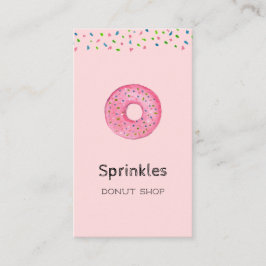 Zachte Donut met spikkels Zakelijke kaart Donut wi Visitekaartje