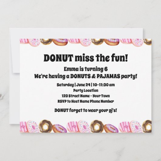 Zachte Donuts Kaart (Voorkant)