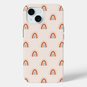 Zachte Doodle Regenboog Patroon iPhone 15 Case