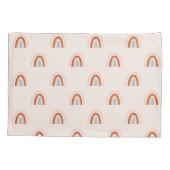 Zachte Doodle Regenboog Patroon Kussensloop (Achterkant-Links)