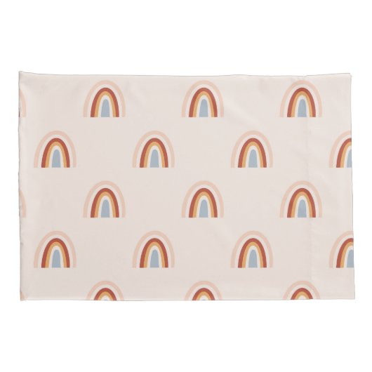 Zachte Doodle Regenboog Patroon Kussensloop (Achterkant-Rechts)