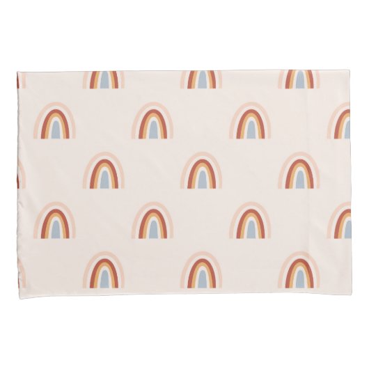 Zachte Doodle Regenboog Patroon Kussensloop (Voorkant-Rechts)