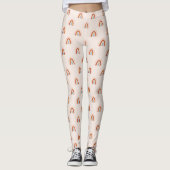 Zachte Doodle Regenboog Patroon Leggings (Voorkant)