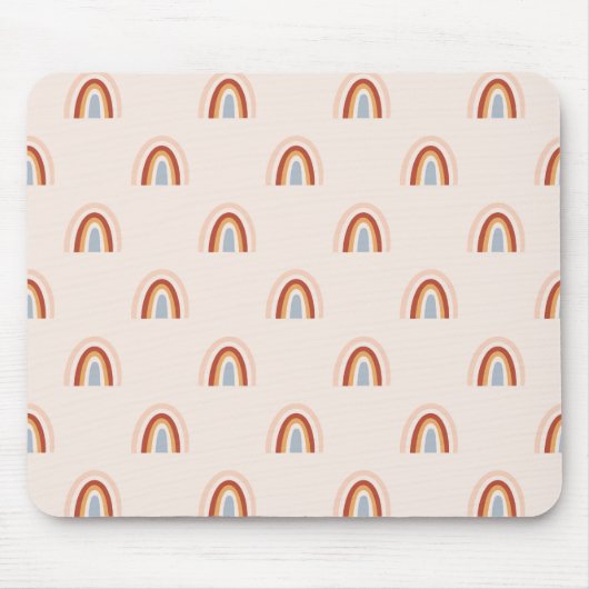 Zachte Doodle Regenboog Patroon Muismat (Voorkant)