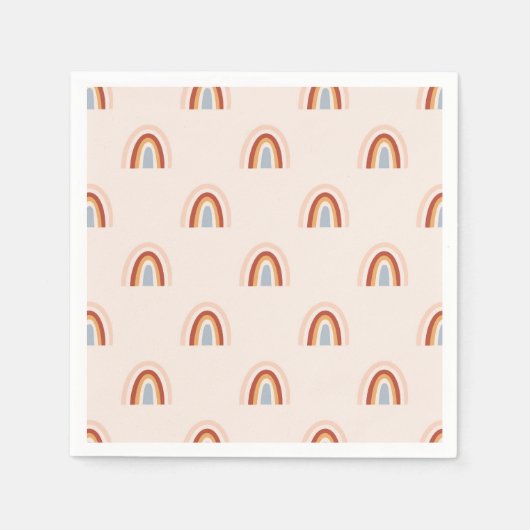 Zachte Doodle Regenboog Patroon Servet (Voorkant)