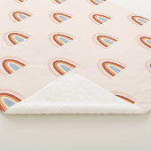 Zachte Doodle Regenboog Patroon Sherpa Deken (3/4)