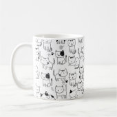 Zachte Doodlekatten Patroon Koffiemok (Links)