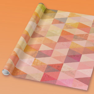 Zachte Driehoek Geometrisch Patroon Cadeaupapier