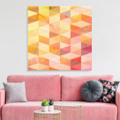 Zachte Driehoek Geometrisch Patroon Canvas Afdruk (Insitu (Woonkamer))