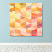 Zachte Driehoek Geometrisch Patroon Canvas Afdruk (Insitu (Houten vloer))