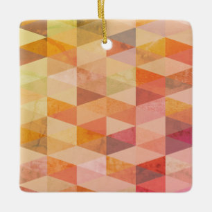Zachte Driehoek Geometrisch Patroon Keramisch Ornament