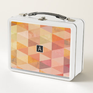 Zachte Driehoek Geometrisch Patroon Met Monogram