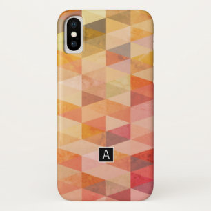 Zachte Driehoek Geometrisch Patroon Met Monogram Case-Mate iPhone Case