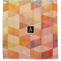 Zachte Driehoek Geometrisch Patroon | Met Monogram