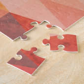 Zachte Driehoek Geometrisch Patroon | Monogram Legpuzzel (Zijkant)