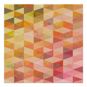 Zachte Driehoek Geometrisch Patroon Perfect Poster
