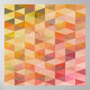 Zachte Driehoek Geometrisch Patroon Poster