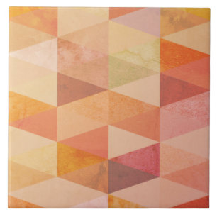 Zachte Driehoek Geometrisch Patroon Tegeltje