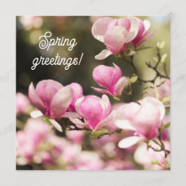 Zachte dromerige Magnolia lentegroet Kaart