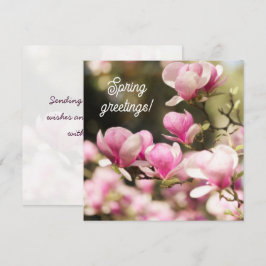 Zachte dromerige Magnolia lentegroet Kaart