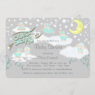 Zachte Droom Schaap Baby Shower Kaart