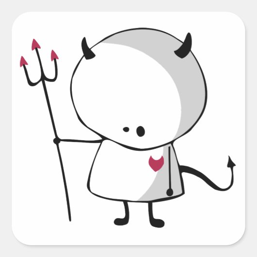 Zachte Duivel Cadeautas Sticker (Voorkant)
