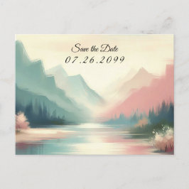 Zachte echo's van de bergen aankondigingskaart