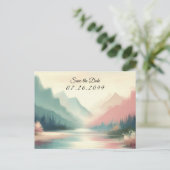 Zachte echo's van de bergen aankondigingskaart (Staand voorkant)